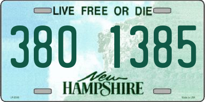 NH license plate 3801385