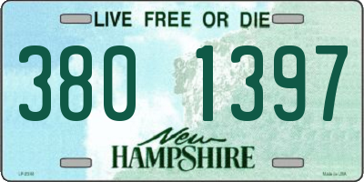 NH license plate 3801397