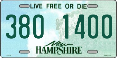 NH license plate 3801400