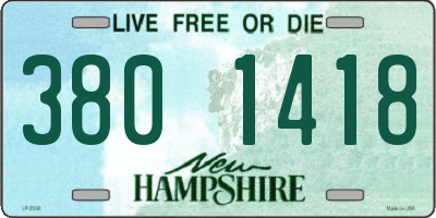 NH license plate 3801418