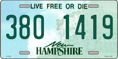 NH license plate 3801419