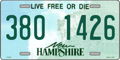 NH license plate 3801426