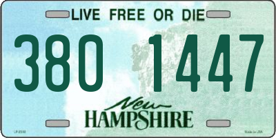 NH license plate 3801447