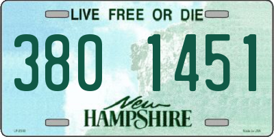 NH license plate 3801451