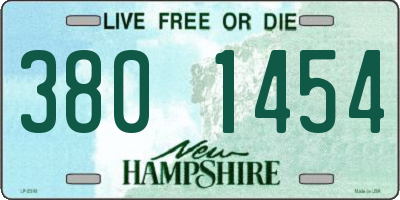 NH license plate 3801454