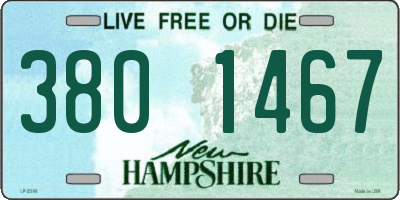 NH license plate 3801467