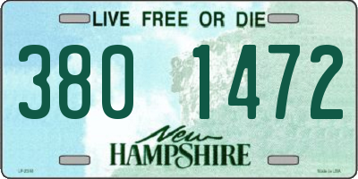 NH license plate 3801472