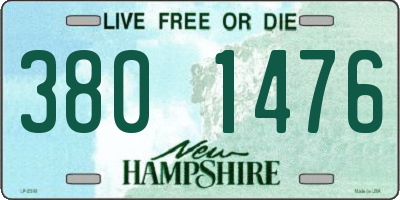NH license plate 3801476
