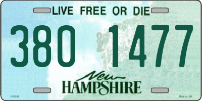 NH license plate 3801477