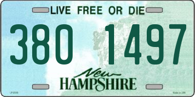 NH license plate 3801497