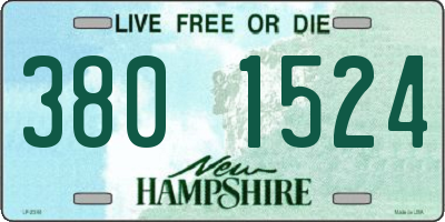 NH license plate 3801524