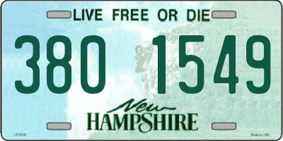NH license plate 3801549