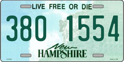 NH license plate 3801554