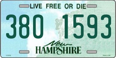 NH license plate 3801593
