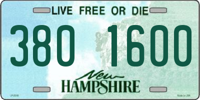 NH license plate 3801600