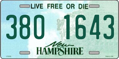 NH license plate 3801643