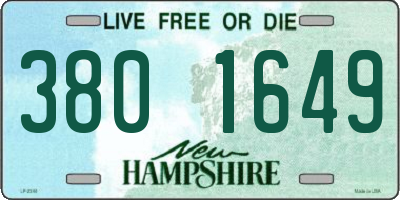 NH license plate 3801649