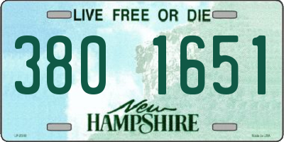 NH license plate 3801651