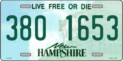 NH license plate 3801653