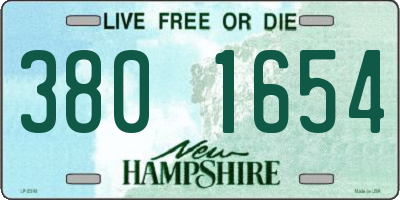 NH license plate 3801654