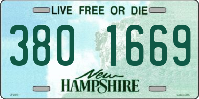 NH license plate 3801669