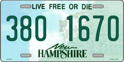 NH license plate 3801670