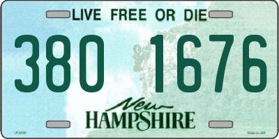 NH license plate 3801676