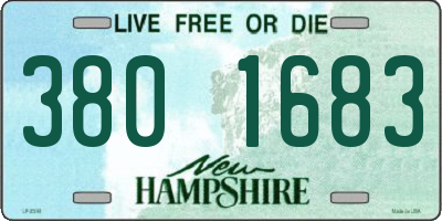 NH license plate 3801683