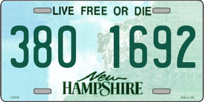 NH license plate 3801692