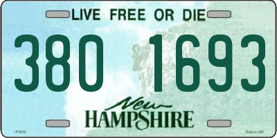 NH license plate 3801693