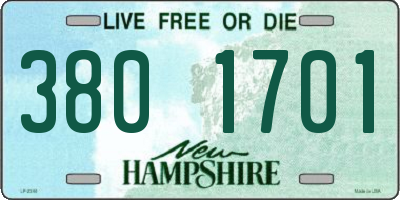 NH license plate 3801701