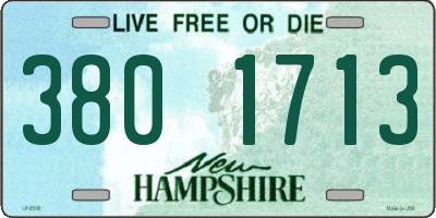 NH license plate 3801713