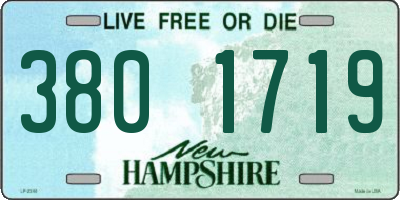 NH license plate 3801719