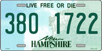 NH license plate 3801722