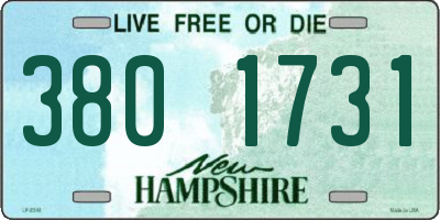 NH license plate 3801731