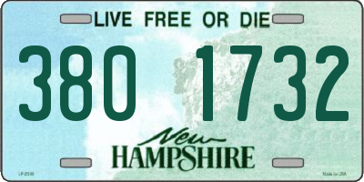 NH license plate 3801732