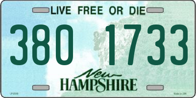 NH license plate 3801733