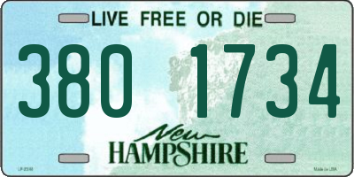 NH license plate 3801734