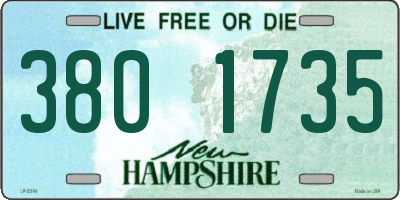 NH license plate 3801735