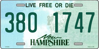 NH license plate 3801747