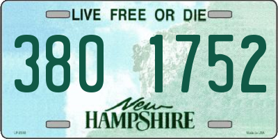 NH license plate 3801752