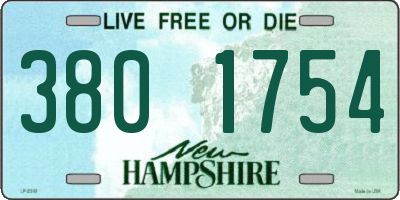 NH license plate 3801754