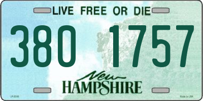 NH license plate 3801757