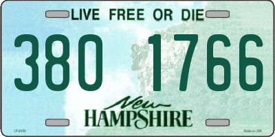 NH license plate 3801766