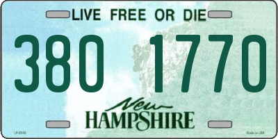 NH license plate 3801770