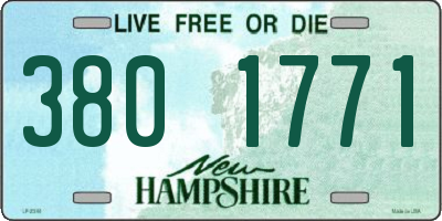 NH license plate 3801771