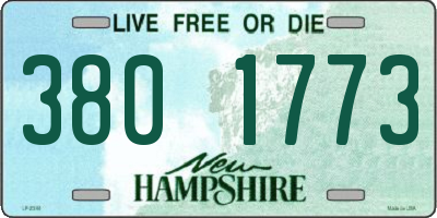 NH license plate 3801773