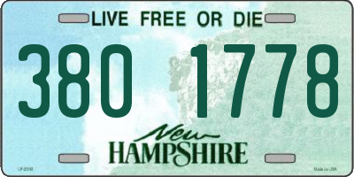 NH license plate 3801778