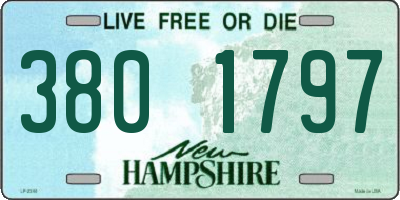 NH license plate 3801797