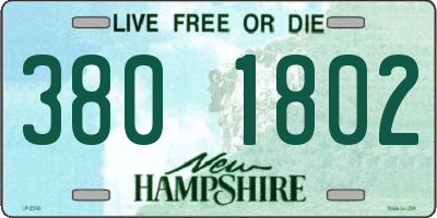 NH license plate 3801802
